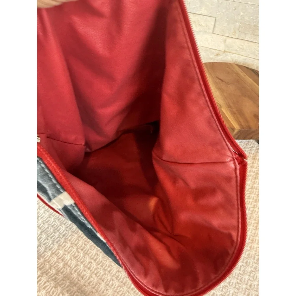 Planet Wise Diaper Wet/Dry Bag Large 2 Zipper Pockets Red/White/Blue Anchors